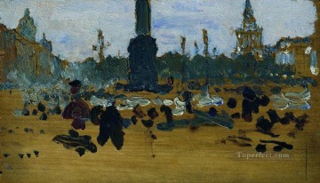 イリヤ・レーピン Painting - サンクトペテルブルクの宮殿広場にて 1905年 イリヤ・レーピン